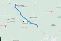 Karte Abholung am Wicklow Way (Google Maps 2023)